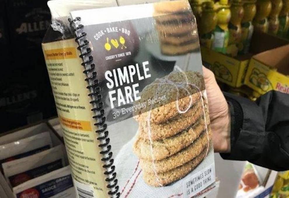 Product with recipe booklet included