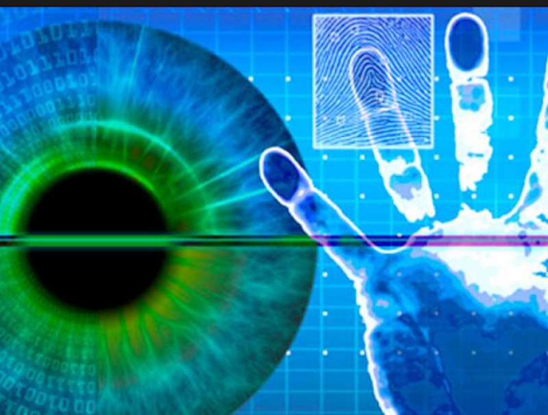 biometrics iris scan handprint