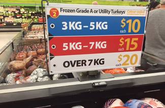 Prices in the supermarket