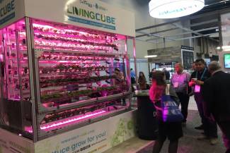 Living Cube by DelFresco Pure demonstrated at Canadian Produce Marketing Association, Montreal.