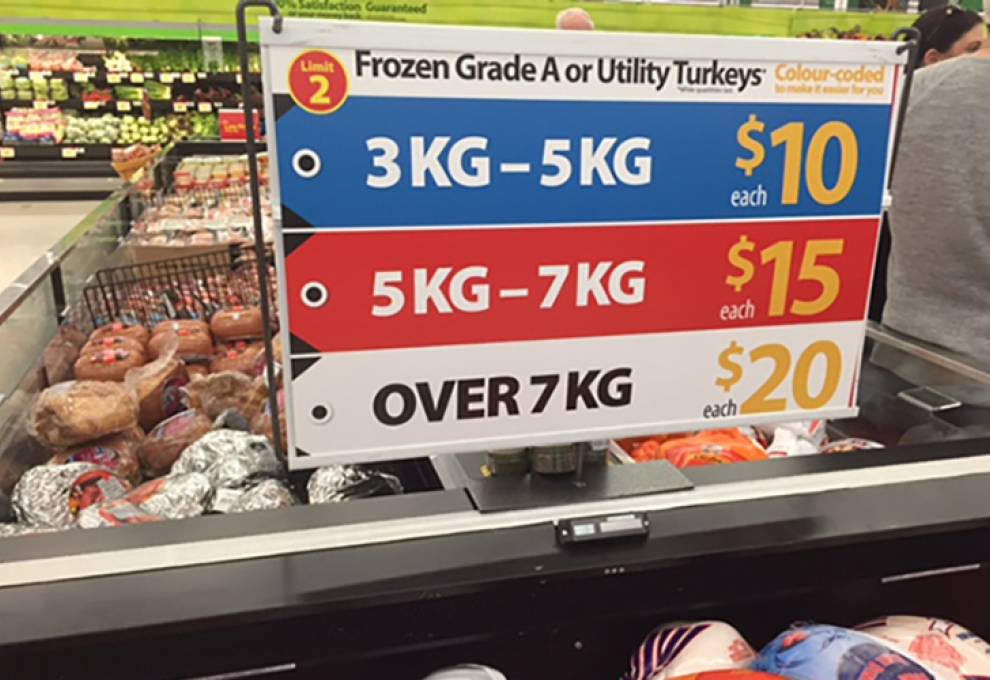 Prices in the supermarket