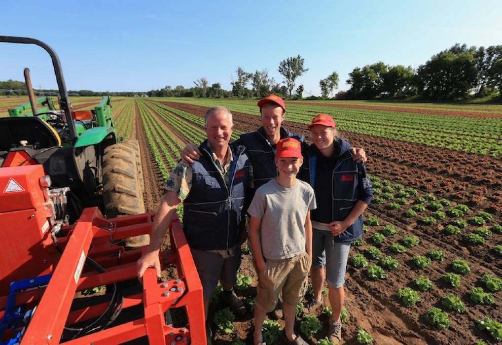 Henk Droogendyk and his family were pictured on the farm in 2016. 