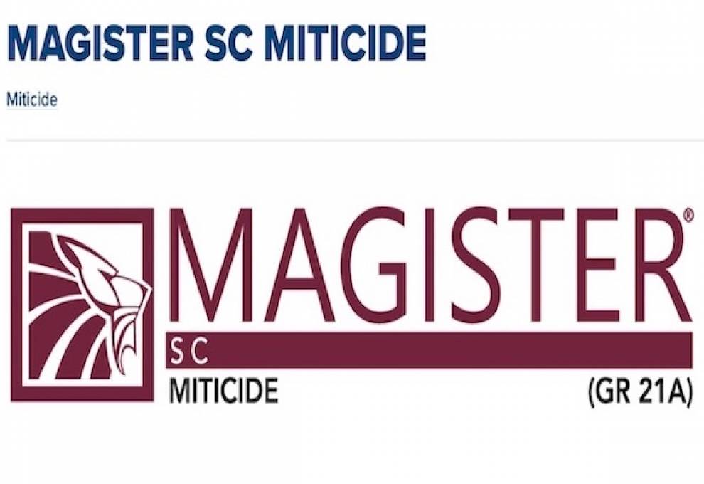 Magister SC miticide is registered for the 2023 growing season.