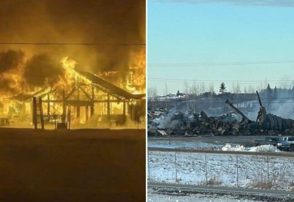 The RCMP and local fire marshall are investigating a blaze on March 1 that destroyed the Covered Bridge Potato Chips factory near Hartland, New Brunswick. 